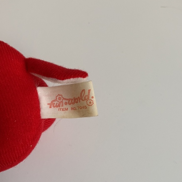 Vintage Fun World, Inc. Taiwan stuffed red reindeer white spots Christmas - Picture 14 of 16